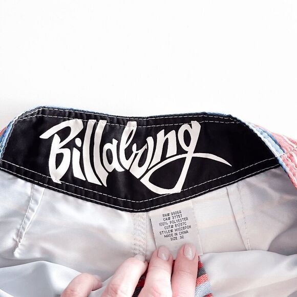 Billabong Mens Striped Mexican Board Shorts Swim Trunks Multi-Color Size 32 - Picture 3 of 7